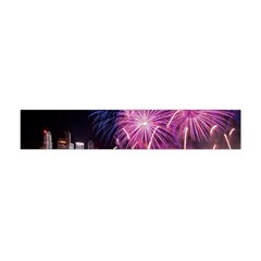 Singapore New Years Eve Holiday Fireworks City At Night Flano Scarf (Mini)