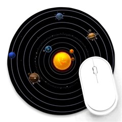 Solar System Round Mousepads by Sapixe