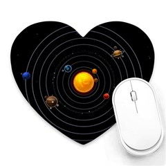 Solar System Heart Mousepads by Sapixe