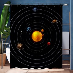 Solar System Shower Curtain 60  X 72  (medium)  by Sapixe