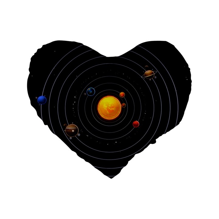 Solar System Standard 16  Premium Heart Shape Cushions