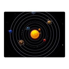 Solar System Double Sided Flano Blanket (mini)  by Sapixe