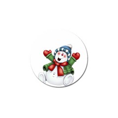 Snowman With Scarf Golf Ball Marker by Sapixe