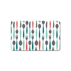 Spoon Fork Knife Pattern Magnet (name Card) by Sapixe