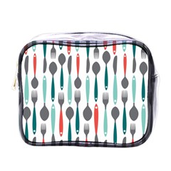 Spoon Fork Knife Pattern Mini Toiletries Bags by Sapixe