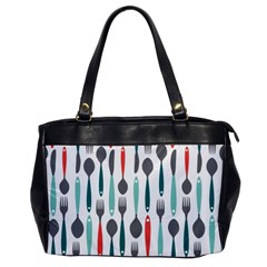 Spoon Fork Knife Pattern Office Handbags by Sapixe