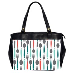 Spoon Fork Knife Pattern Office Handbags (2 Sides)  by Sapixe