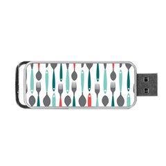 Spoon Fork Knife Pattern Portable Usb Flash (one Side) by Sapixe