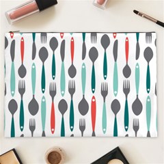 Spoon Fork Knife Pattern Cosmetic Bag (xxl)  by Sapixe