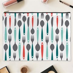 Spoon Fork Knife Pattern Cosmetic Bag (xxxl)  by Sapixe