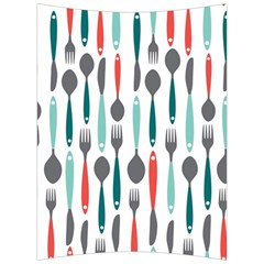 Spoon Fork Knife Pattern Back Support Cushion by Sapixe