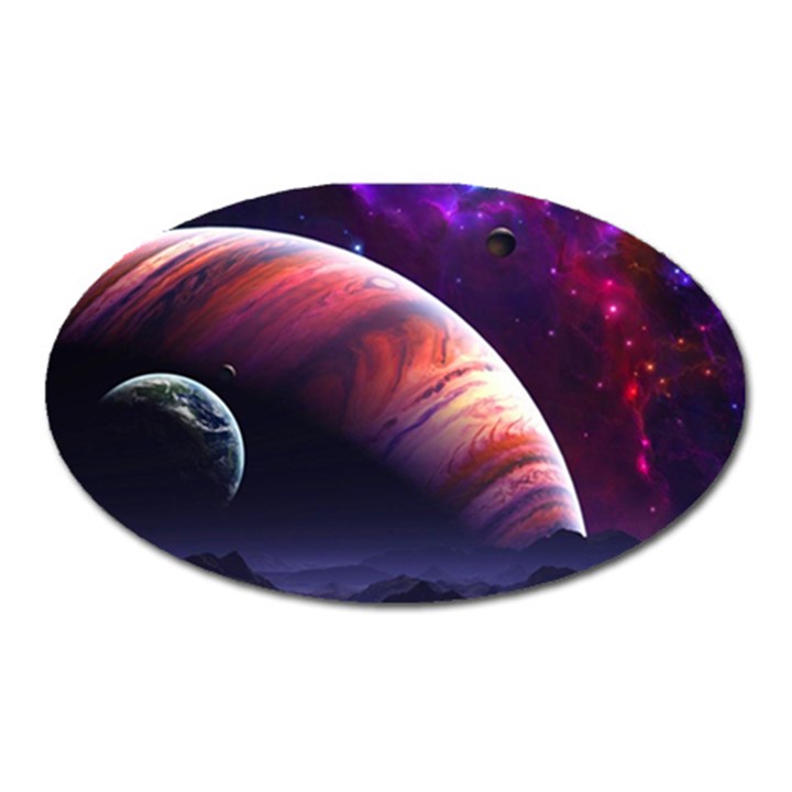 Space Art Nebula Oval Magnet