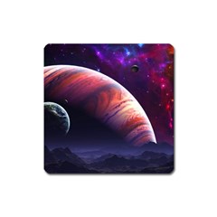 Space Art Nebula Square Magnet by Sapixe