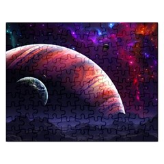 Space Art Nebula Rectangular Jigsaw Puzzl by Sapixe