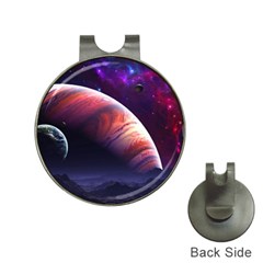 Space Art Nebula Hat Clips With Golf Markers by Sapixe