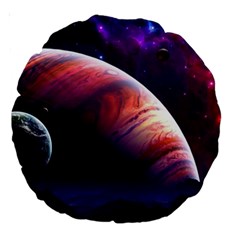 Space Art Nebula Large 18  Premium Round Cushions by Sapixe