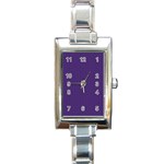 Cosmic Flowers Tiles Rectangle Italian Charm Watch Front