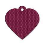 Ethnic Delicate Tiles Dog Tag Heart (One Side) Front