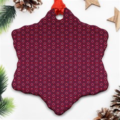 Ethnic Delicate Tiles Snowflake Ornament (two Sides)