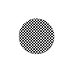 Checker Black And White Golf Ball Marker by jumpercat