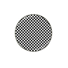 Checker Black And White Hat Clip Ball Marker by jumpercat