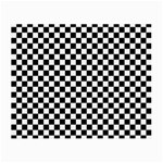 Checker Black and White Small Glasses Cloth (2-Side) Front