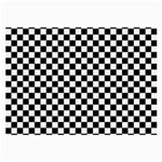 Checker Black and White Large Glasses Cloth Front