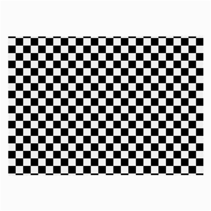 Checker Black and White Large Glasses Cloth