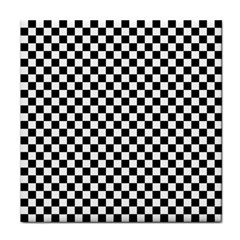 Checker Black And White Face Towel by jumpercat