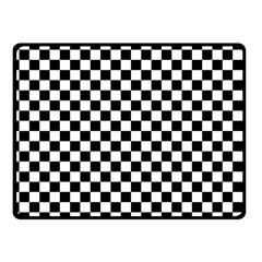 Checker Black And White Fleece Blanket (small) by jumpercat