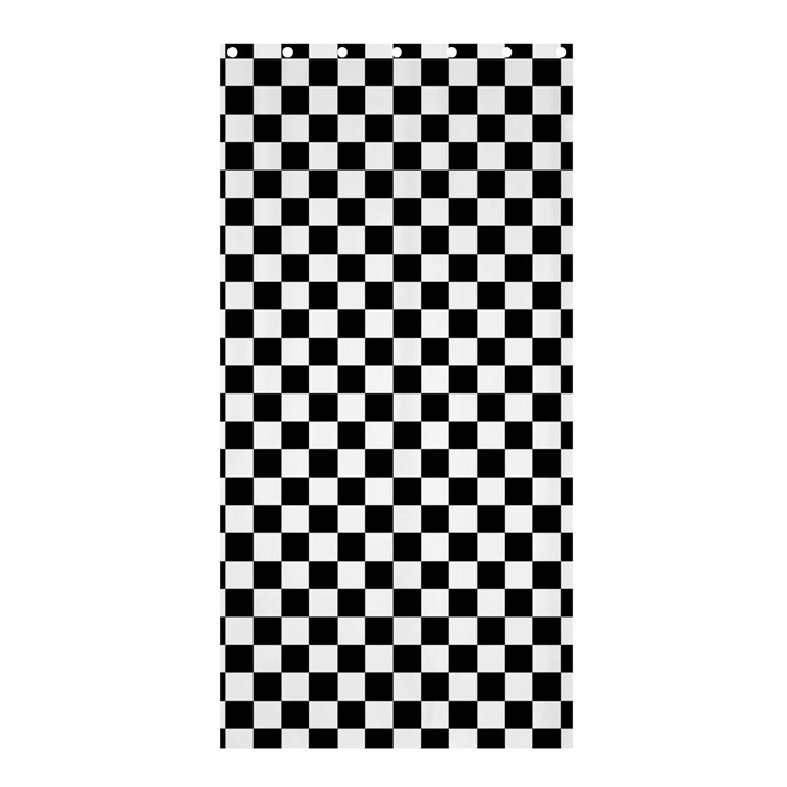 Checker Black and White Shower Curtain 36  x 72  (Stall) 