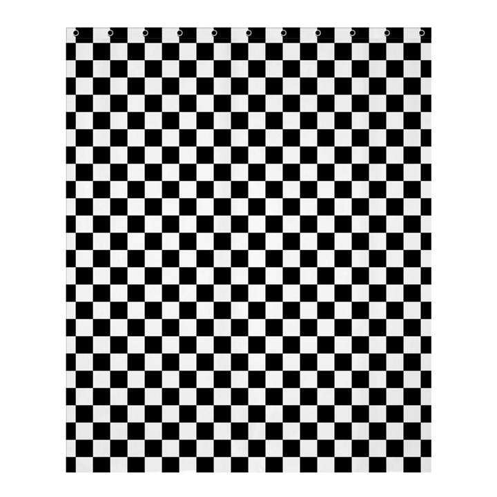 Checker Black and White Shower Curtain 60  x 72  (Medium) 