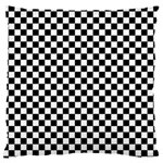 Checker Black and White Large Flano Cushion Case (Two Sides) Front