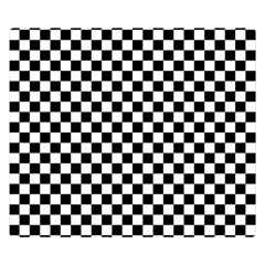 Checker Black And White Double Sided Flano Blanket (small)  by jumpercat