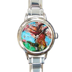 Big Coral Tree Round Italian Charm Watch by bestdesignintheworld