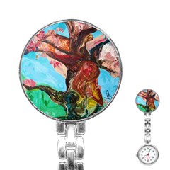 Big Coral Tree Stainless Steel Nurses Watch by bestdesignintheworld