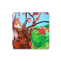 Coral Tree Blooming Square Magnet by bestdesignintheworld