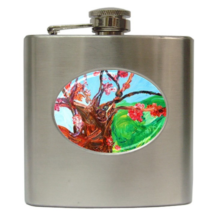 Coral Tree Blooming Hip Flask (6 oz)