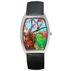 Coral Tree Blooming Barrel Style Metal Watch by bestdesignintheworld