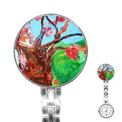 Coral Tree Blooming Stainless Steel Nurses Watch by bestdesignintheworld