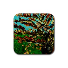 Coral Tree 1 Rubber Coaster (square)  by bestdesignintheworld