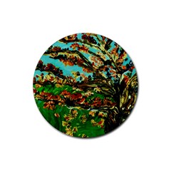 Coral Tree 1 Rubber Round Coaster (4 Pack)  by bestdesignintheworld