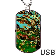 Coral Tree 1 Dog Tag Usb Flash (two Sides) by bestdesignintheworld