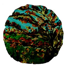 Coral Tree 1 Large 18  Premium Flano Round Cushions by bestdesignintheworld