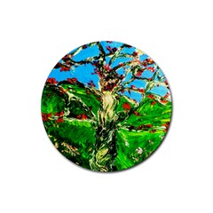 Coral Tree 2 Rubber Coaster (round)  by bestdesignintheworld