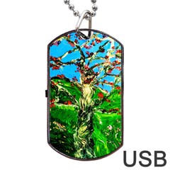 Coral Tree 2 Dog Tag Usb Flash (two Sides) by bestdesignintheworld