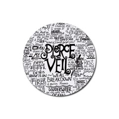 Pierce The Veil Music Band Group Fabric Art Cloth Poster Rubber Round Coaster (4 pack) 