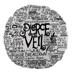 Pierce The Veil Music Band Group Fabric Art Cloth Poster Large 18  Premium Flano Round Cushions