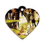 Alligator 3 Dog Tag Heart (Two Sides) Front