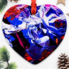 Cabin In The Mountain 1 Heart Ornament (two Sides) by bestdesignintheworld